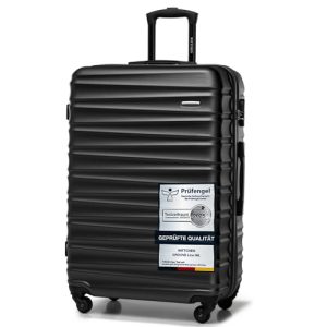 WITTCHEN Groß Rollkoffer Check-In Gepäck schwarz WITTCHEN 4 Spinner-Rollkoffer Hartschale aus ABS schwarz WITTCHEN Teles