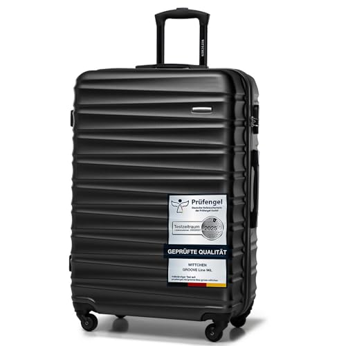 41pqdqyzzzl.jpg WITTCHEN Groß Rollkoffer Check-In Gepäck schwarz WITTCHEN 4 Spinner-Rollkoffer Hartschale aus ABS schwarz WITTCHEN Teles