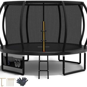 Devoko Outdoor Trampolin, TÜV GS-Zertifikat, Kindertrampolin mit Sicherheitsnetz