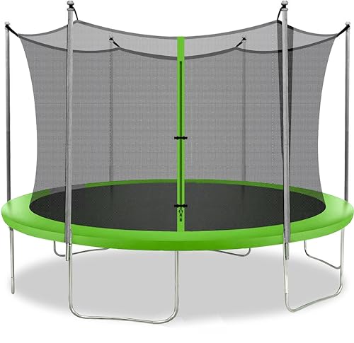 41rqynymggl.jpg Trampolin 305 cm mit Sicherheitsnetz für Kinder Tragkraft 150 kg, 60 Ösen, 5 Beine, höchste Sicherheit, Komplett-Set, ge