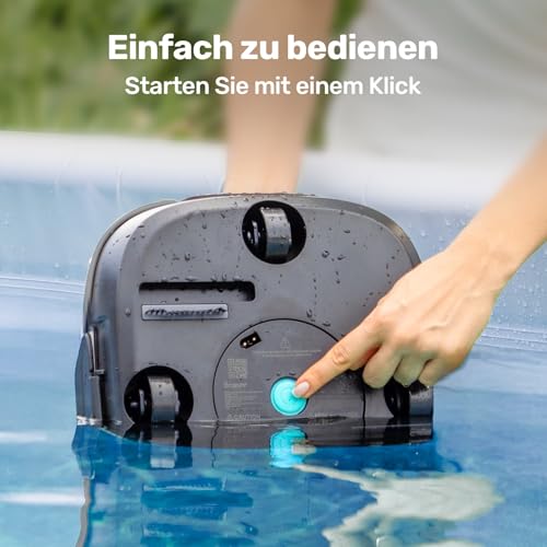 41wr0 m9ytl.jpg Gosvor Akku Poolsauger 90 Min Reinigungszeit, Einfach Bedienen, Selbstparkfunktion, Ideal für 80 ㎡ Oberirdische Pools |