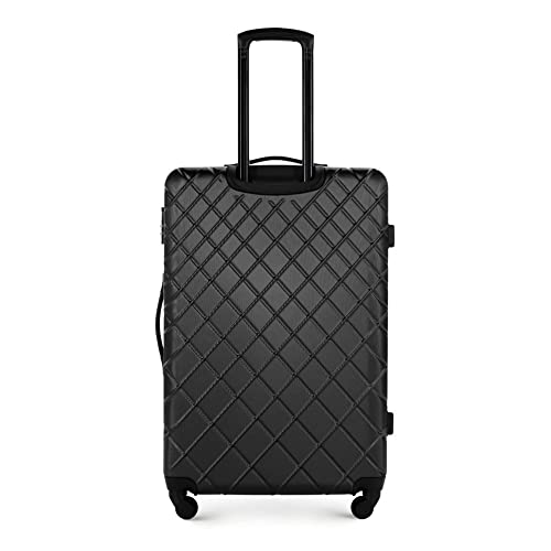 41yhhdp5cjl.jpg Reisekoffer Trolley XL Schwarz Hartschale ABS 4 Spinerzahlenschloss | Großer Reisekoffer für Handgepäck Schwarz ABS 4 S