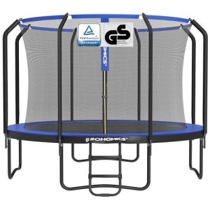 SONGMICS Sicherheitsnetz Trampolin Outdoor für Kinder mit Leiter und Randabdeckung, Ø 305 cm