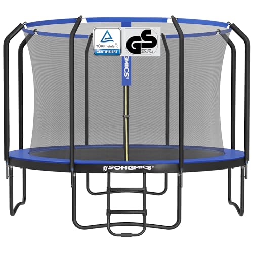 41zskch4kl.jpg SONGMICS Sicherheitsnetz Trampolin Outdoor für Kinder mit Leiter und Randabdeckung, Ø 305 cm