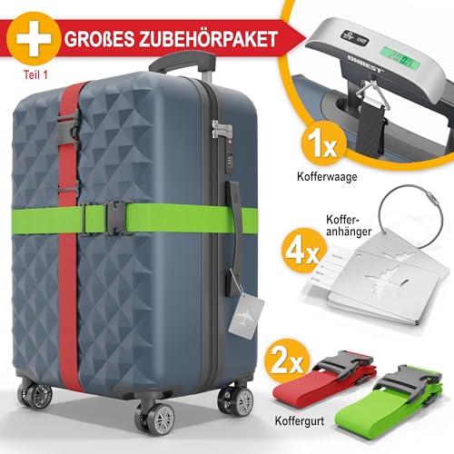 510kcbzcznl.jpg Onbest Premium Kofferset 4-TLG. – Hartschalenkoffer mit TSA-Lock und USB-Anschluss – ideal für Business-Reisen und Famil