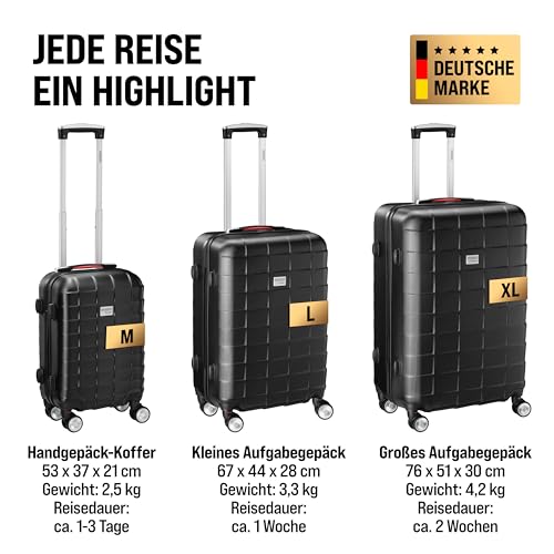 510u71ntosl.jpg Monzana 3TLG. Reisekoffer TSA Schloss Schwarz M-L-XL