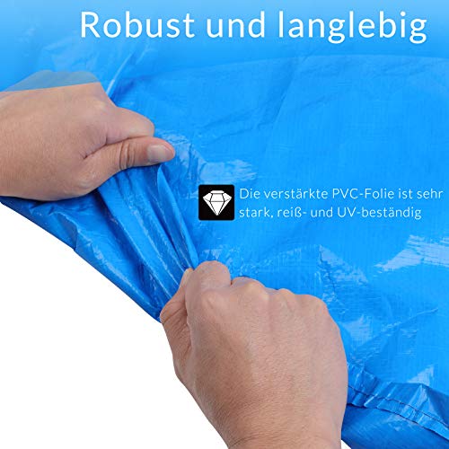 512xbzmpg3l.jpg Monzana Trampolin Abdeckung blau UV-beständig Wetterschutz | Monzana Trampolin Abdeckung Ø 244 cm reißfest Trampolinsch