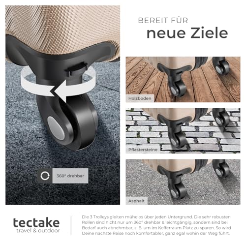 5131vjfqlzl.jpg tectake 4-teiliges Reisekoffer Set,ключающие Kofferwaage und Gepäckanhänger, perfekt für Familien, auf Reisen - 360° Rol