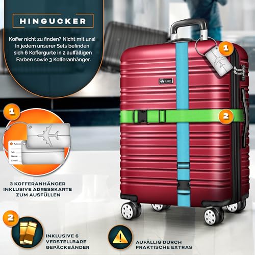 513qy97xfl.jpg Tillvex Reisekoffer Set 3-TLG. | Hartschale Kofferset 4 Rollen | Reisetaschen für Familienmitglieder