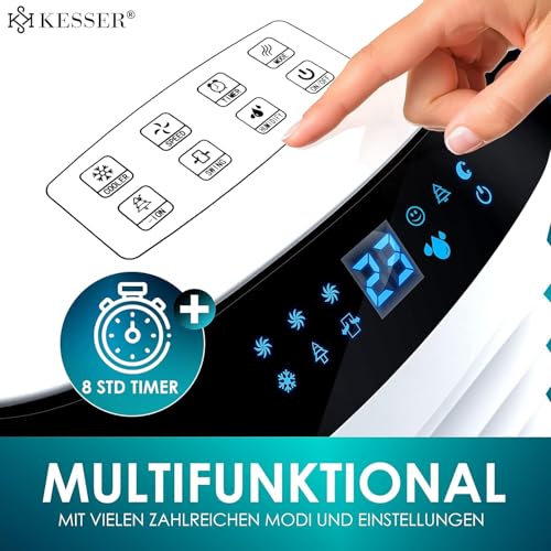 5164ykdvmfl.jpg Kesser® 4in1 Mobile Klimaanlage | Fernbedienung | Luftkühler | Zuhause | Coolungsfunktion | 10L Tank | Inklusive Kühlakk