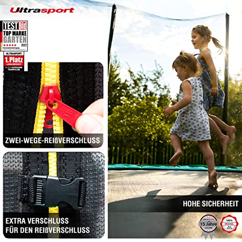 517hidu2fel.jpg Ultrasport Sicherheitsnetz Trampolin Ø 305 cm Gehoben für Familie Outdoor