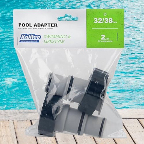 5194sq3dzwl.jpg Kalitec Pool Adapter A - Schlauchadapter für Pool 38mm und 32mm - Ideal für Schwimmbadpflegearbeit - Hohe Festigkeit und