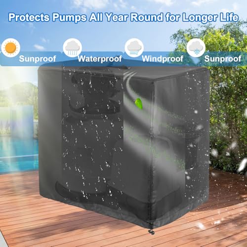 51budearsdl.jpg Poolpumpe Abdeckung Oxblood Tuch Wasserdicht für Sandfilter | Poolpumpe Abdeckung Oxford Tuch Vollbezug 84x61x86cm | Po