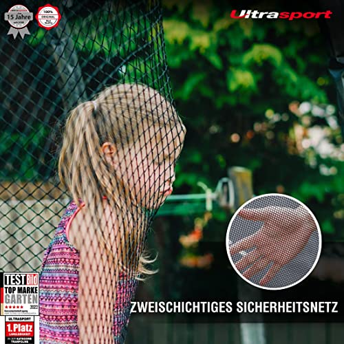 51bs2mfruul.jpg Ultrasport Sicherheitsnetz Trampolin Ø 305 cm Gehoben für Familie Outdoor