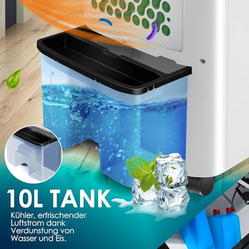 51ckamc6 3l.jpg Kesser® 4in1 Mobile Klimaanlage | Fernbedienung | Luftkühler | Zuhause | Coolungsfunktion | 10L Tank | Inklusive Kühlakk