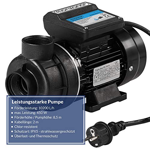 51cwm36xf6l.jpg Monzana® Umwälzpumpe Filterpumpe für den Pool | Monzana® Sandfilterpumpe 10.200 l/h für den Pool | Monzana® Poolpumpe 8