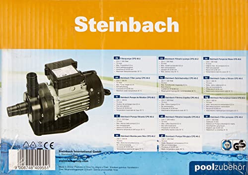 51dwk16idnl.jpg Steinbach CPS 40-2 Hochwertige Kunststofffilterpumpe für Pools bis 19.000 l - TOP-Qualität - Pool Filterpumpe - 040955 -