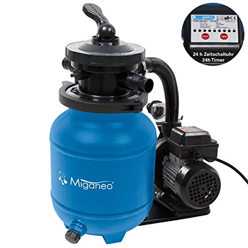 51enpsc84bl.jpg Miganeo Sandfilteranlage Speed Clean Dynamic 7000 - Blau | Hochleistungs-Pumpen- und Filterleistung für Hauswasserfilter