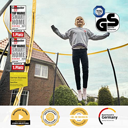 51eou8itczl.jpg SportPlus Trampolin Outdoor - perfekt für Kinder & Erwachsene, stabil gesichert, 305cm bis 366cm, GS zertifiziert - Gart