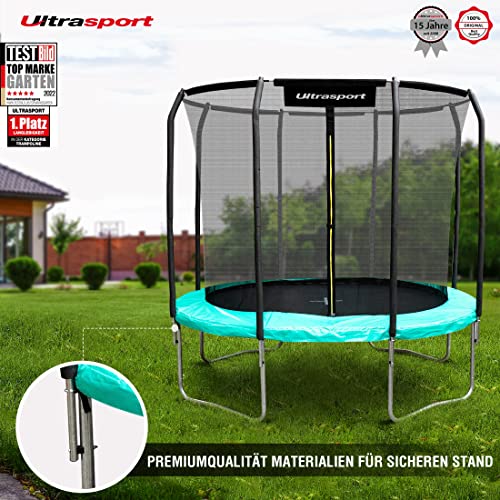 51hvtodjxal.jpg Ultrasport Sicherheitsnetz Trampolin Ø 305 cm Gehoben für Familie Outdoor