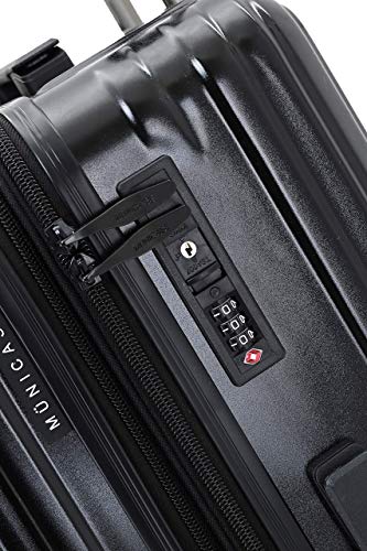 51i a2x5iil.jpg Münicase M816 TSA-Schloss Reisekoffer für Business Reisen mit Hardschale und Boardcase (Schwarz, Mittler Koffer, 65x45x2