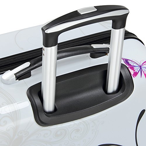 51jpfk v5rl 1.jpg Deuba MONZANA® Reisekoffer Hartschalenkoffer Trolley Koffer | ABS | gepolsterte PC | Teleskopgriff | gummierte Zwillings