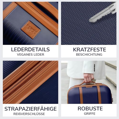 51l2kcfhk3l.jpg Fer Waterproof 3 Teilig Hartschale Kofferset Reisekoffer Trolley-Set (Handgepäck, L, XL) 3er Set Hartschalenkoffer Roll-
