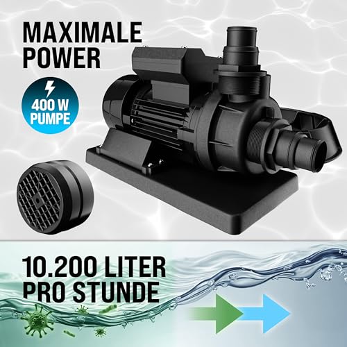 51ob68crwil.jpg Monzana® Sandfilteranlage 10.200L/h bis 35.000L Pool Selbstansaugend Monzana® Sandfilterpumpe 400 Watt 2in1 Adapter Ø32-