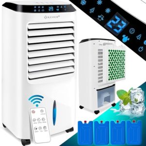Kesser® 4in1 Mobile Klimaanlage | Fernbedienung | Luftkühler | Zuhause | Coolungsfunktion | 10L Tank | Inklusive Kühlakk