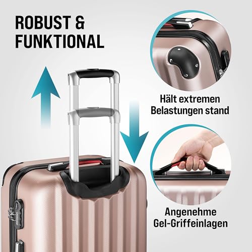 51pvcqbn47l.jpg Monzana Reisekoffer Set - M-L-XL - Hartschalenkoffer mit Schloss & Organizer
