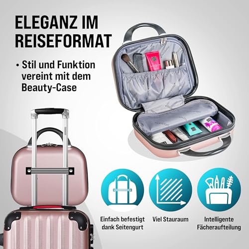 51rgwrryesl.jpg Monzana Reisekoffer Set - M-L-XL - Hartschalenkoffer mit Schloss & Organizer