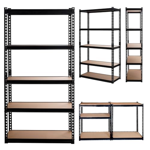 51t8hjpi18l.jpg PACHIRA Verstellbares Schwerlastregal, hohe Tragkraft bis 750kg, ideal für Küche und Büro, robustes Garagenregal 183 x 9