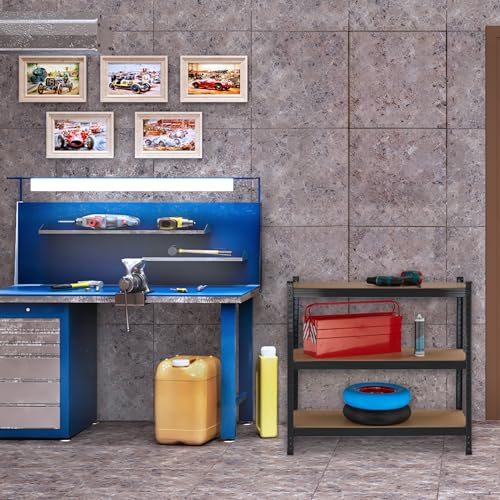 51vqteaqpll.jpg Relaxdays Schwerlastregal, 5 Ebenen, 500 kg Tragschwere, Stahl, Schwarz, Lagerregal für Keller & Garage