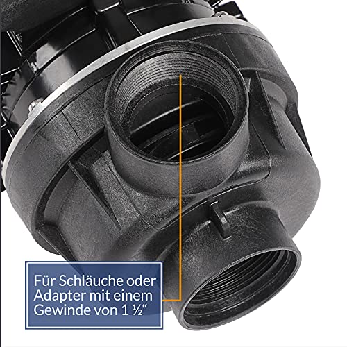 51w9vxipnos.jpg Monzana® Umwälzpumpe Filterpumpe für den Pool | Monzana® Sandfilterpumpe 10.200 l/h für den Pool | Monzana® Poolpumpe 8
