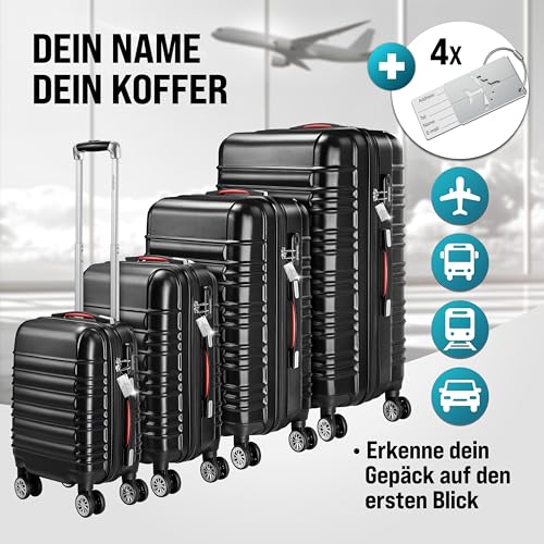 51wekuhcil.jpg Monzana 4tlg Kofferset Schloss Organizer Schwarz | Monzana Kofferwaage Gurt Gel-Griffe Schwarz | Monzana Zwillingsrolle