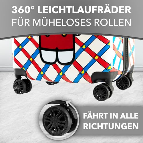 51yw8eg77cl.jpg Xonic Design Hartschalen-Koffer - Reisekoffer mit 360° Leichtlauf-Rollen - Hochwertiger Trolley für Business- und Privat
