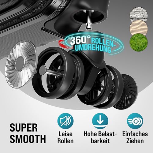 51cwqxbqmdl.jpg Monzana 3TLG. Reisekoffer TSA Schloss Schwarz M-L-XL