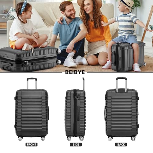 51cyueqm1l.jpg BEIBYE Zwillingsrollen Reisekoffer für Familien (Schwarz, M) BEIBYE Hartgepanzerte Zwillingsrollen Reisekoffer (Schwar