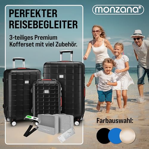 51dsc62rszl.jpg Monzana 3TLG. Reisekoffer TSA Schloss Schwarz M-L-XL