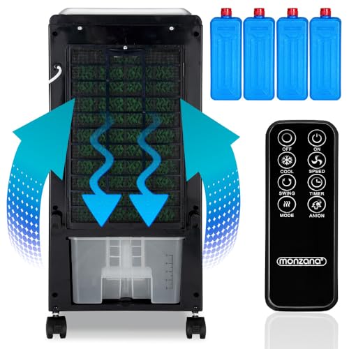 51egwhrteyl.jpg Monzana® Aircooler LED Display 4in1 Säulenventilator Ionisator