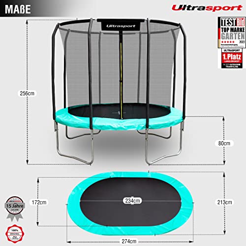 51fisppawal.jpg Ultrasport Sicherheitsnetz Trampolin Ø 305 cm Gehoben für Familie Outdoor