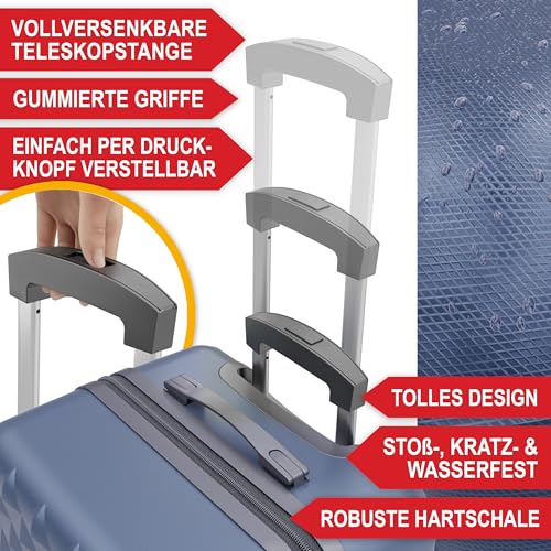 51goddreukl.jpg Onbest Premium Kofferset 4-TLG. – Hartschalenkoffer mit TSA-Lock und USB-Anschluss – ideal für Business-Reisen und Famil