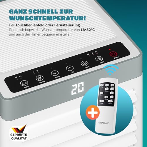 51gzmxrmohl.jpg Monzana® Klimaanlage Fernbedienung Schlafmodus 7000 BTU