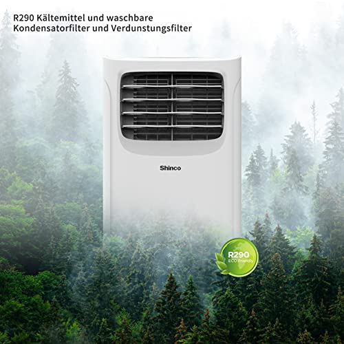 51hazxrffl.jpg SHINCO Mobile Klimaanlage 9000BTU 2,6 kW Kühlen & Ventilieren & Entfeuchten 22㎡ Raumłócke Timer