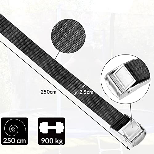 51ibhiz4xul.jpg MONZANA® 4 Bodenanker für Trampolin + Rostfreie Sicherung für Gartenhaus und Pavillon + 5 Windungen + 900kg Traglast