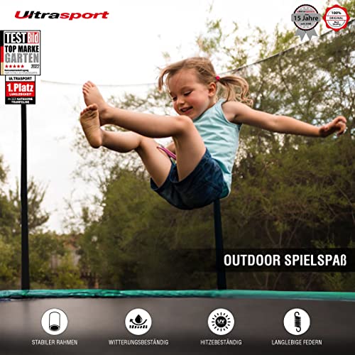 51jmmn97rql.jpg Ultrasport Sicherheitsnetz Trampolin Ø 305 cm Gehoben für Familie Outdoor