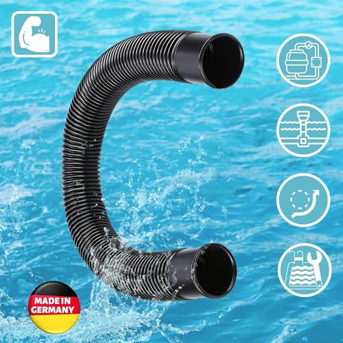 51jthk09cl.jpg Kalitec Druckschlauch 38mm schwarz 62cm lang I Saug-Druckschlauch I Pool Pumpenschlauch I flexibel I Pool Reinigung