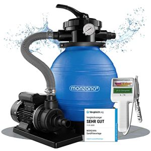 Heim MONZANA® Sandfilteranlage Pool Selbstansaugend - Für professionellen Einsatz in großen Beckungen mit 10.200L/h Leistungs