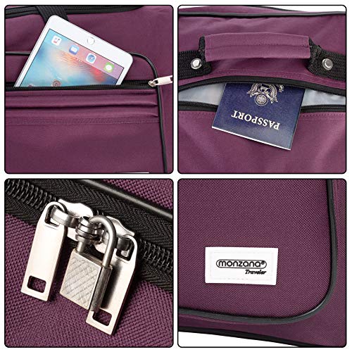 51llfpsysql.jpg Monzana Reisetasche mit Rollen 160L Trolley Funktion XXL Weichgepäck Monzana Reisetasche mit Rollen 160L Standfüße Reise