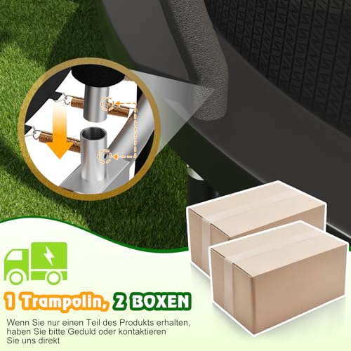 51mdzqnnhzl.jpg Devoko Outdoor Trampolin, TÜV GS-Zertifikat, Kindertrampolin mit Sicherheitsnetz